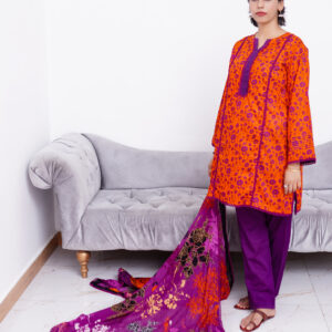 3 PIECE FLORAL PRINT SUIT WITH MATCHING LACE BEAUTIFUL