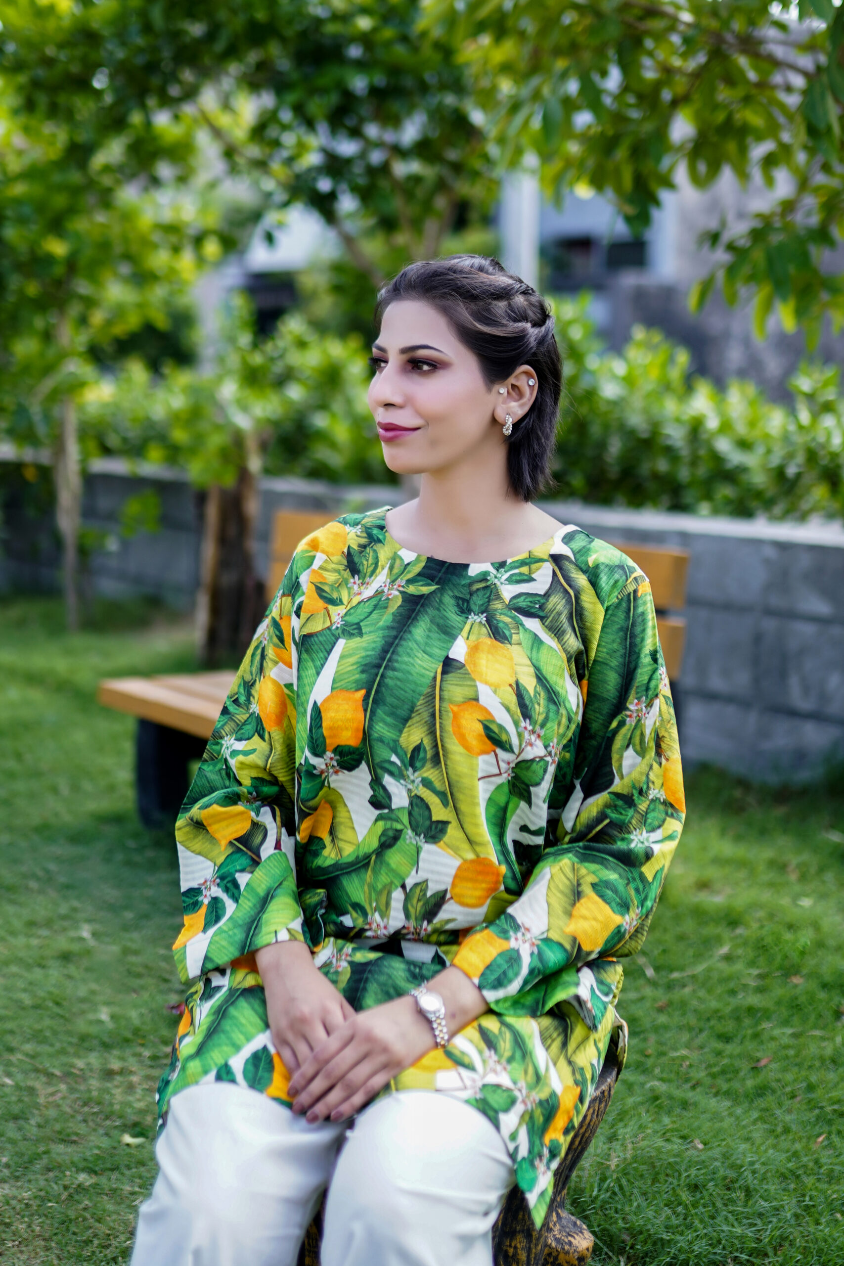 2 PIECE DORIA LAWN TROPICAL PRINT