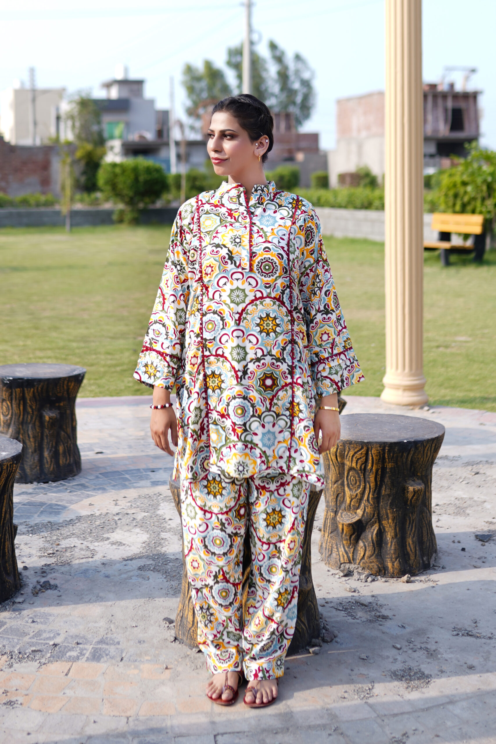 2 PIECE PREMIUM LINEN FLORAL ALLOVER,